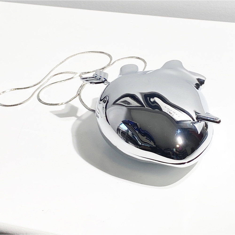 Zara Human Heart Silver Metal Hard Case Bag - Picture 2 of 8